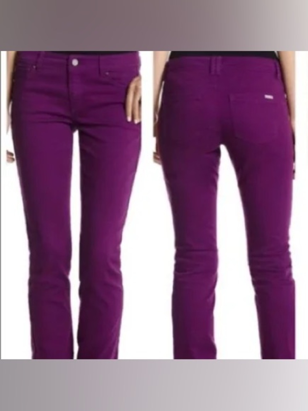 White House Black Market Perfect Form Slim Leg Dress Pants Purple WHBM 12R
